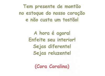 Poema Cora Coralina